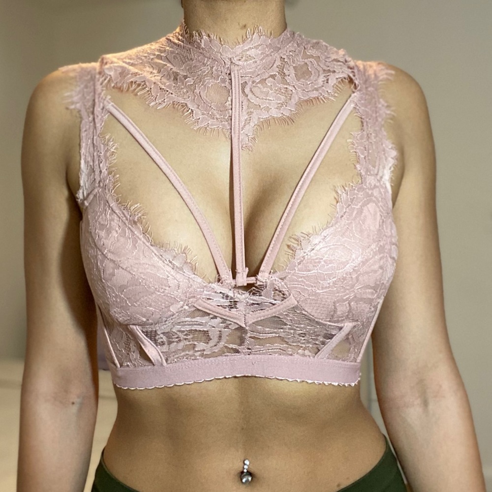 Pink bralette top
